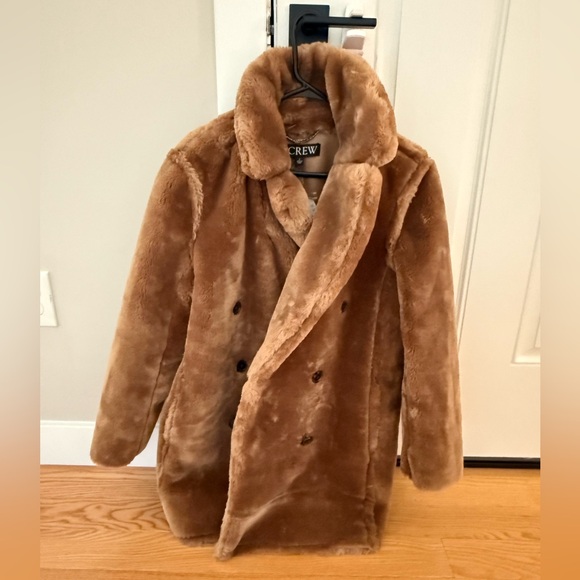 Faux Fur J Crew Coat - Picture 1 of 1